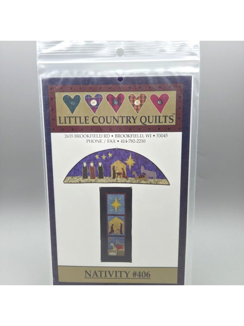 Nativity Wall Quilt Pattern Little Country Quilts #406 Instructions Two Designs